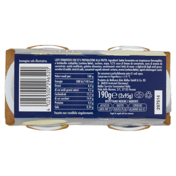 müller Soffio Mousse di Bianco al Limone 2 x 95 g