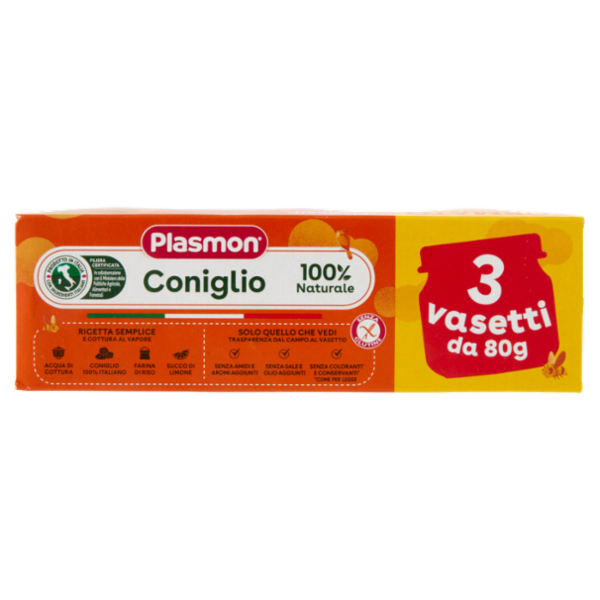 Plasmon Omogeneizzato Coniglio con cereale 3 x 80 g