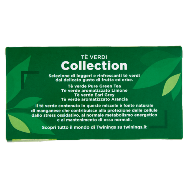 Twinings Tè Verdi Collection Confezione con 5 diversi tè verdi aromatizzati 20 filtri The 40 g