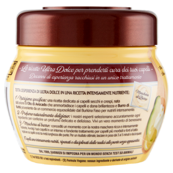 Garnier Ultra Dolce Maschera nutrizione intensa all'olio di avocado e burro di karité 300 ml