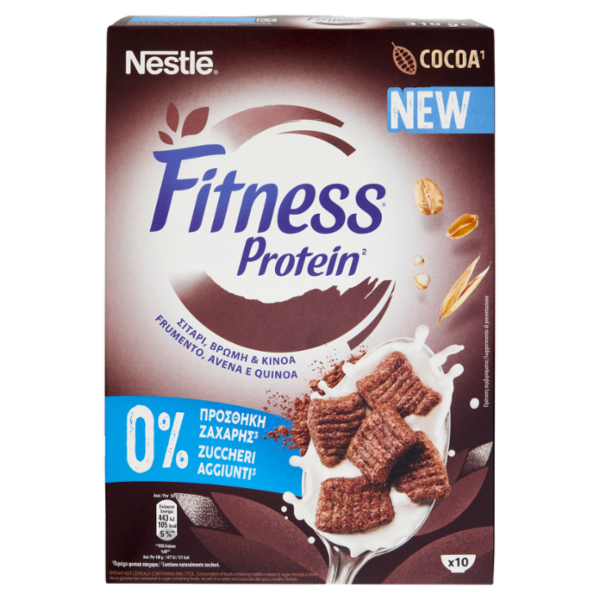 FITNESS Protein Cacao Cereali Integrali con Frumento, Avena e Quinoa 310g