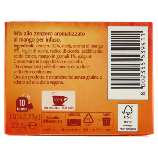 Pompadour Zenzero Mango Thai 10 x 2,25 g