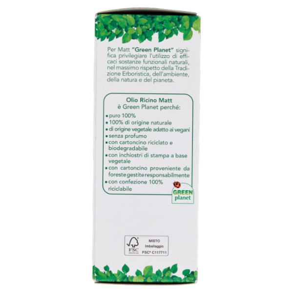 Matt olio Ricino Rinforzante Capelli - Ciglia - Sopracciglia - Unghie 100 ml