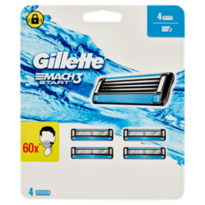 Gillette Lamette Di Ricambio Per Rasoio Da Uomo Mach3, 4 Ricariche