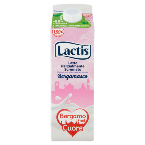 Lactis Latte Parzialmente Scremato Pastorizzato a temperatura elevata Bergamasco 1000 ml