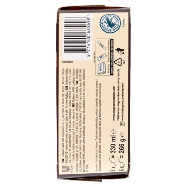 Magnum mini Classic Almond White Chocolate 6 Gelati 266 g