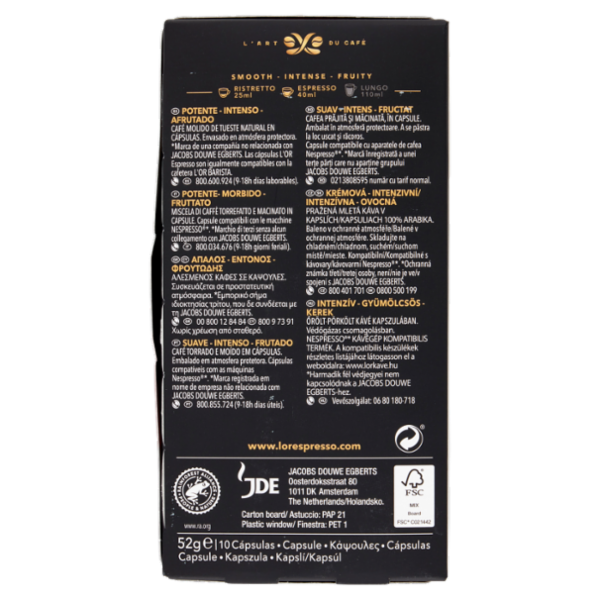 L'Or Espresso Barista 13- 10 Capsule Caffè Compatibili con Macchine Nespresso*® Original 52g