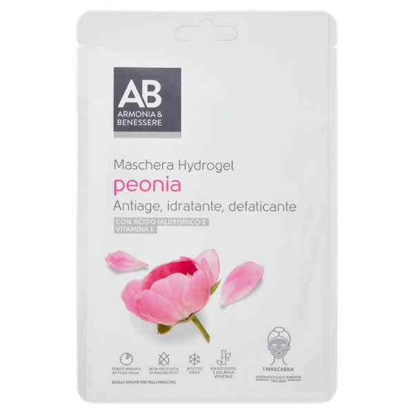 Armonia & Benessere Maschera Viso Hydrogel con Peonia
