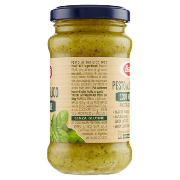Barilla Pesto Genovese Vegan Condimento e Sugo per Pasta 195 g