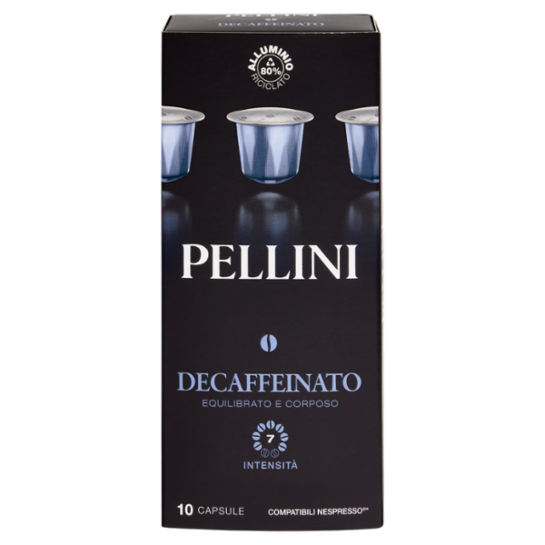Pellini Decaffeinato Compatibili Nespresso* 10 Capsule 55 g
