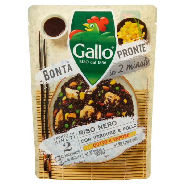 Gallo Bontà Pronte in 2 minuti Riso Nero con Verdure e Pollo 220 g