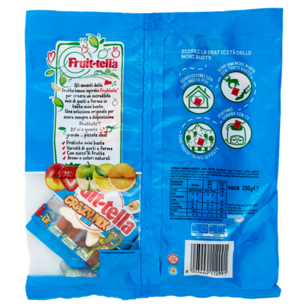 Fruit-tella Crazy Mix Mini 10 Bustine 250 g