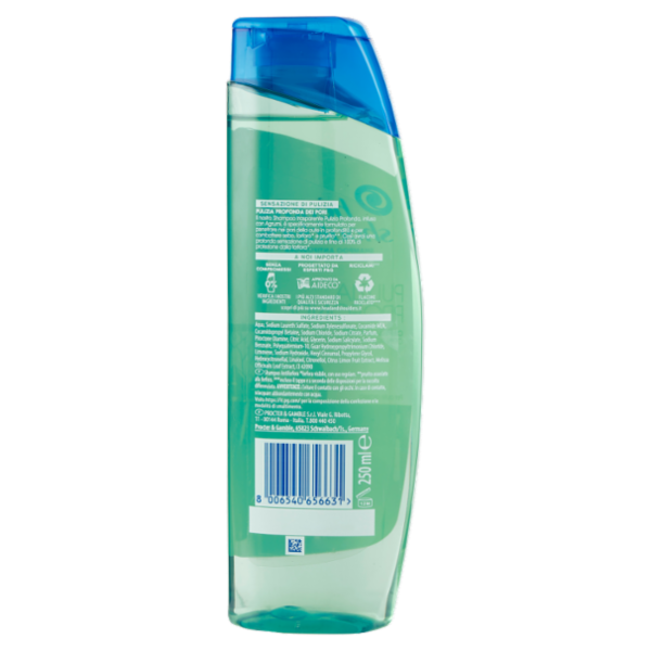 Head & Shoulders Shampoo Antiforfora Capelli Grassi Pulizia Profonda 250 ml