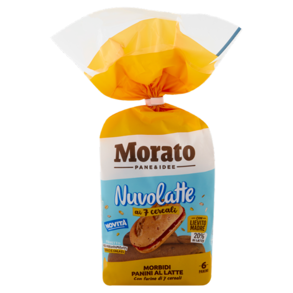 Morato Nuvolatte ai 7 cereali Morbidi Panini al Latte 6 x 40 g