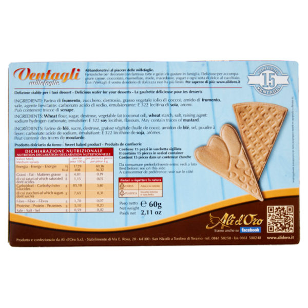 Ali d'Oro Ventagli millefoglie 15 x 4 g