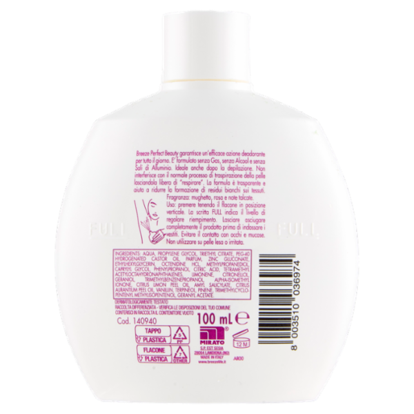 Breeze Perfect Beauty Deodorante Profumato 100 mL