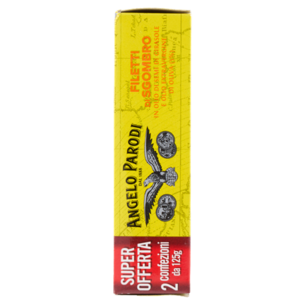 Angelo Parodi Filetti di Sgombro in Olio di Semi di Girasole e Olio Extravergine di Oliva 2 x 125 g