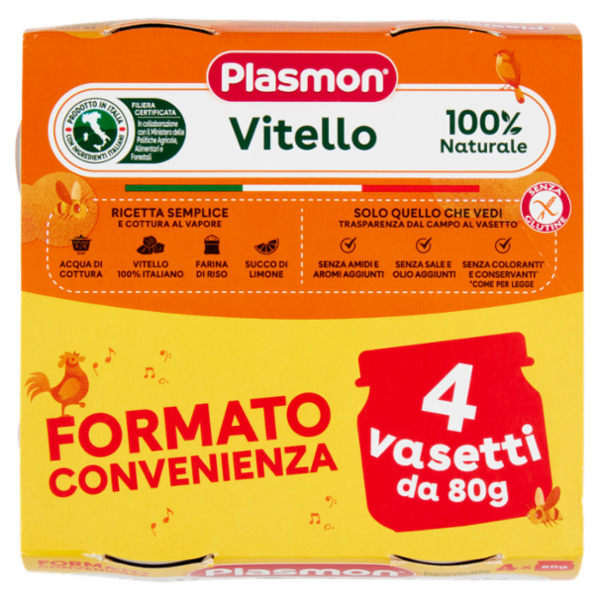 Plasmon Omogeneizzato Vitello con cereale 4 x 80 g