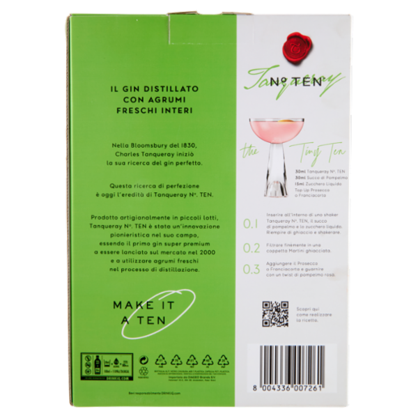 Tanqueray N°Ten 700 ml + Jigger e Stirrer