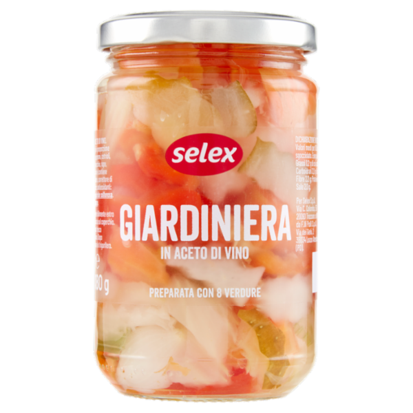Selex Giardiniera Aromatizzata con Aceto di Vino 300 g