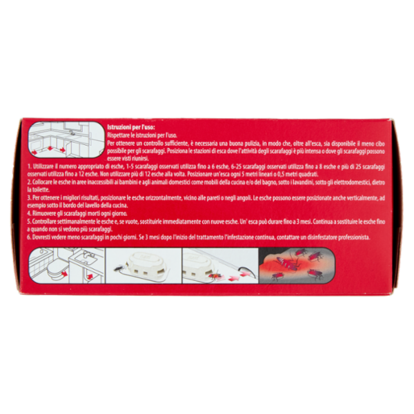 Raid Esca Scarafaggi Insetticida, Inodore, Pronta all'Uso in Spazi Interni ed Esterni, 6 pz da 2,5 g