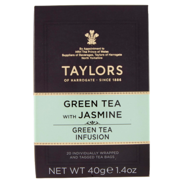Taylors of Harrogate Green Tea with Jasmine 20 Tea Bags 40 g
