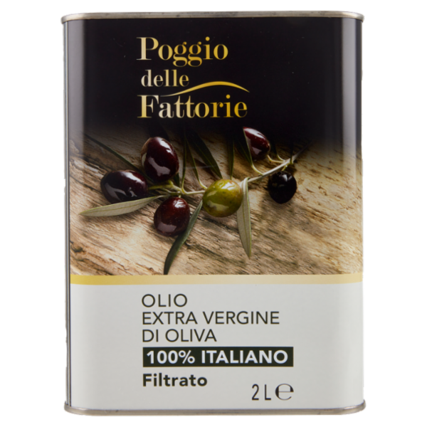 Poggio delle Fattorie Olio Extra Vergine di Oliva 100% Italiano Filtrato 2 L