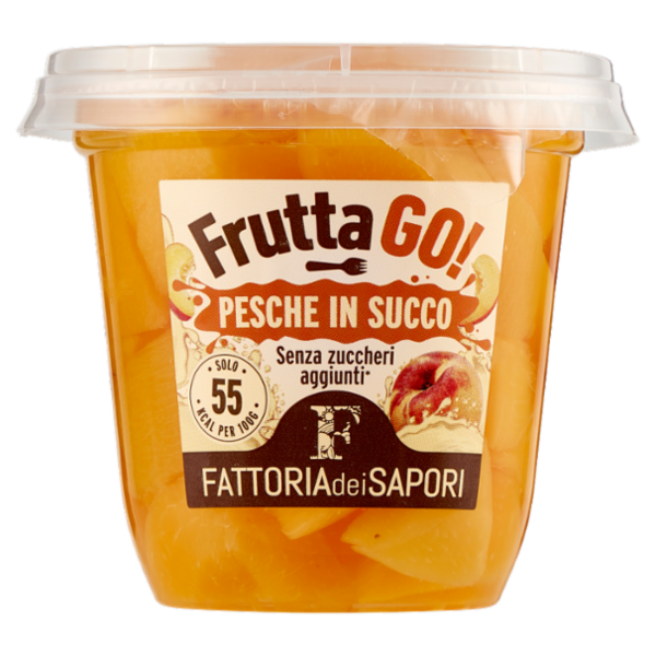 Fattoria dei Sapori Frutta Go! Pesche in Succo 200 g