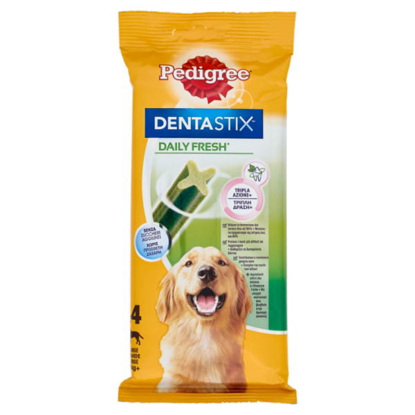 Pedigree Dentastix Fresh Snack per igiene orale Cane Grande 4 Pezzi 154 g
