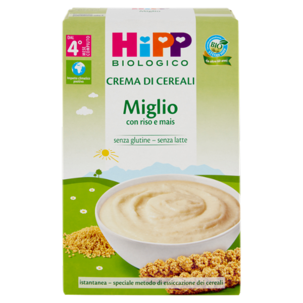 HiPP Biologico Crema di Cereali Miglio con riso e mais 200 g