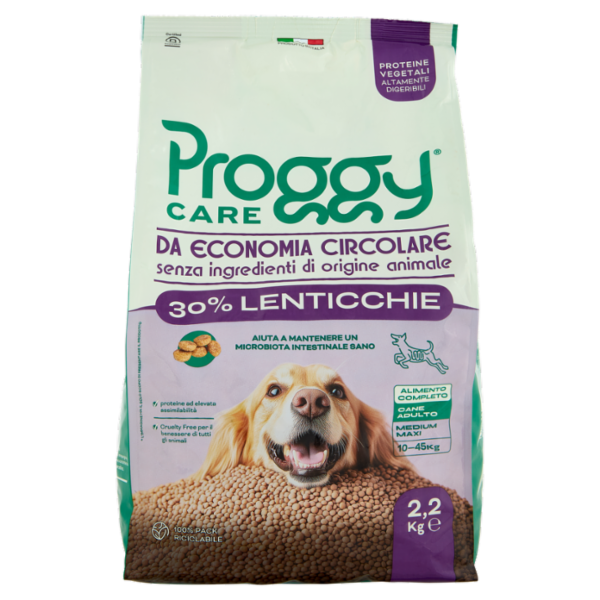Poggy Care 30% Lenticchie Alimento Completo Cane Adulto Medium Maxi 10-45Kg 2,2 Kg