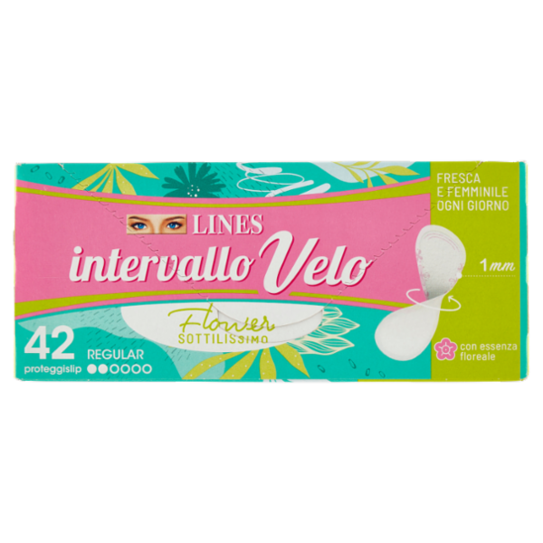 Lines intervallo Velo Flower proteggislip Regular 42 pz