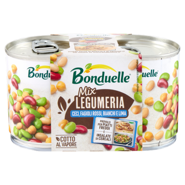 Bonduelle Mix Legumeria Ceci, Fagioli Rossi, Bianchi e Lima 2 x 150 g