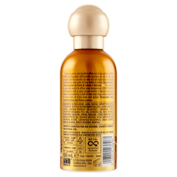 Malizia Profumo d'Intesa Luxury Amber Parfum 100 mL