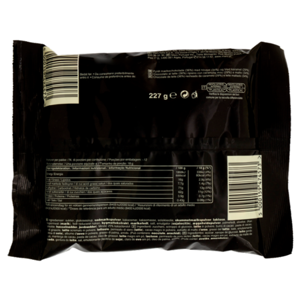 Mars Minis Snack Cioccolatini al Latte e Caramello 227gr
