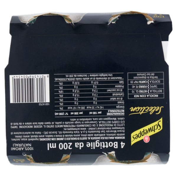 Schweppes Selection Tonic Basil & Sicilian Lemon cluster 4 x 0,20L ow