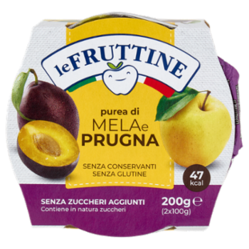 Le Fruttine Purea Di Mela e Prugna 2 x 100 g