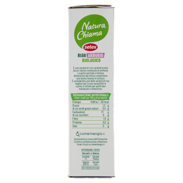 Selex Natura Chiama Riso Arborio Biologico 500 g