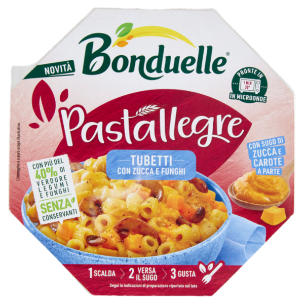 Bonduelle Pastallegre Tubetti con Zucca e Funghi 250 g