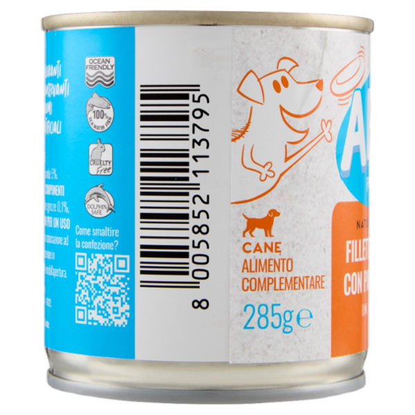 ADoC For Dogs Naturally Premium Filetti di Tonnetto con Patate e Carote in Gelatina 285 g