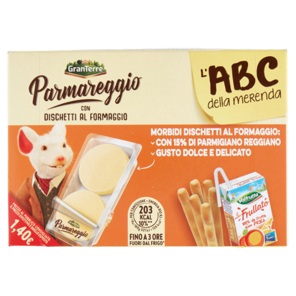 Parmareggio l'ABC della merenda con Dischetti al Formaggio