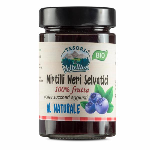 Tesoro della Valtellina Bio Mirtilli Neri Selvatici Senza Zuccheri Aggiunti 200 g