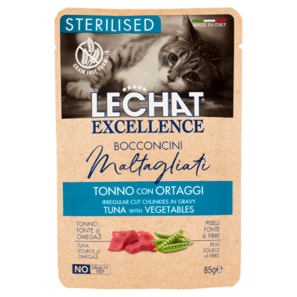 LeChat Excellence Bocconcini Maltagliati Tonno con Ortaggi 85 g