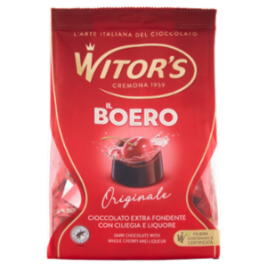 Witor's Il Boero Originale Cioccolato Extra Fondente Con Ciliegia e Liquore 250 g