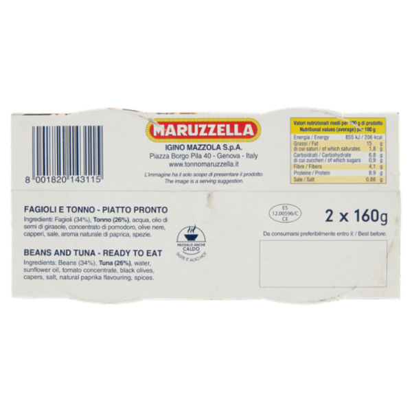 Maruzzella Fagioli e Tonno 2 x 160 g