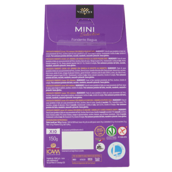 Vanini Mini Selection Fondente Bagua 150 g