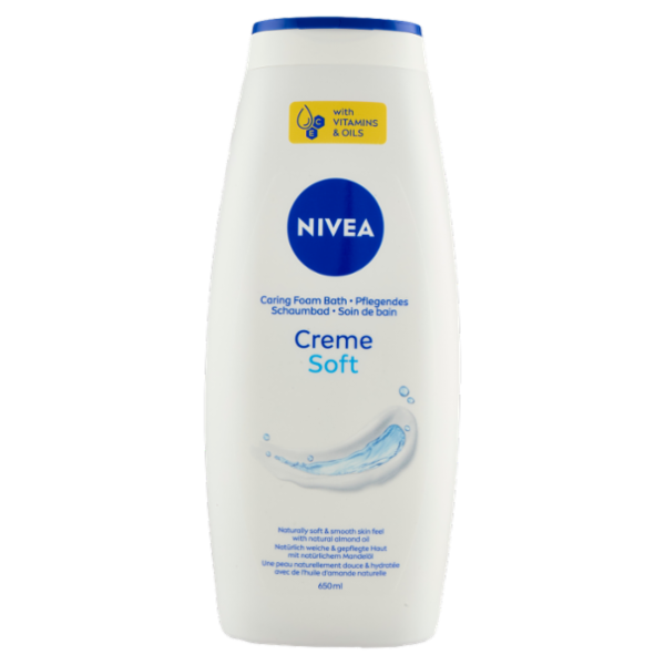 Nivea Creme Soft Caring Foam Bath 650 ml