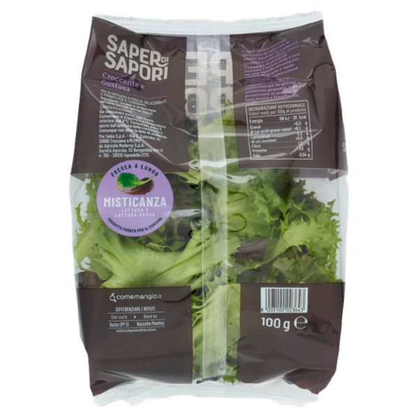 Selex Saper di Sapori Misticanza Lavata e Pronta per il Consumo 100 g