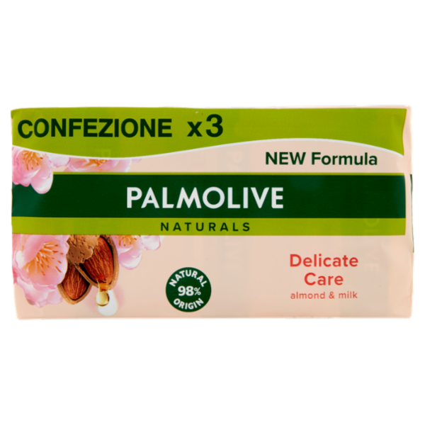 Palmolive sapone solido Naturals Latte e Mandorla 3x90 g