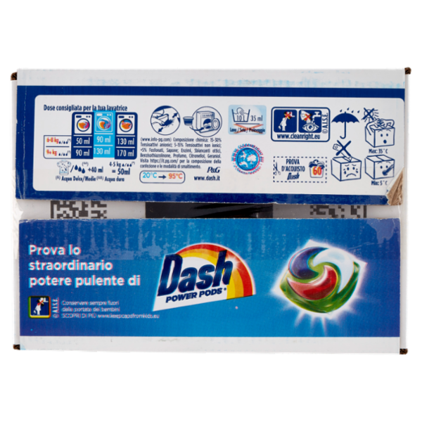 Dash Power Detersivo Liquido Lavatrice, Azione Extra-Igienizzante, 3x20=60 Lavaggi 3x1000ml